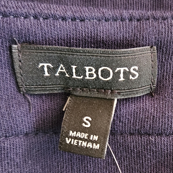 NEW! Talbots Navy Blue 3/4 V-Neck Dress Size S - Picture 5 of 6